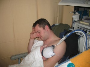 Lekker aan het buidelen, beiden genoten er erg van en vielen ze samen in slaap.