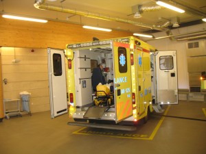 Mama en ikke in de ambulance.